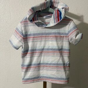 Cat & Jack Multicolor Striped Hoodie T-Shirt